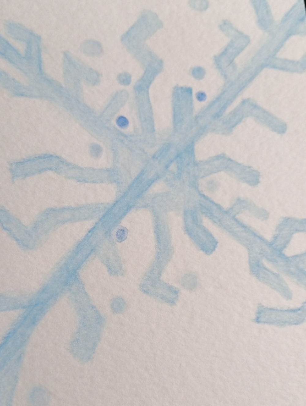 Blank Snowflake Watercolor Card